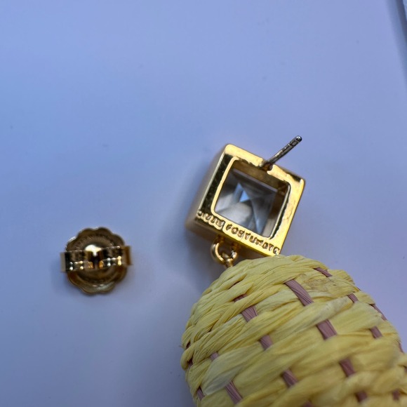 Lizzie Fortunato Paradiso Earrings Canary 18k Gold-Plated & Green Amethyst $250 - Picture 9 of 12